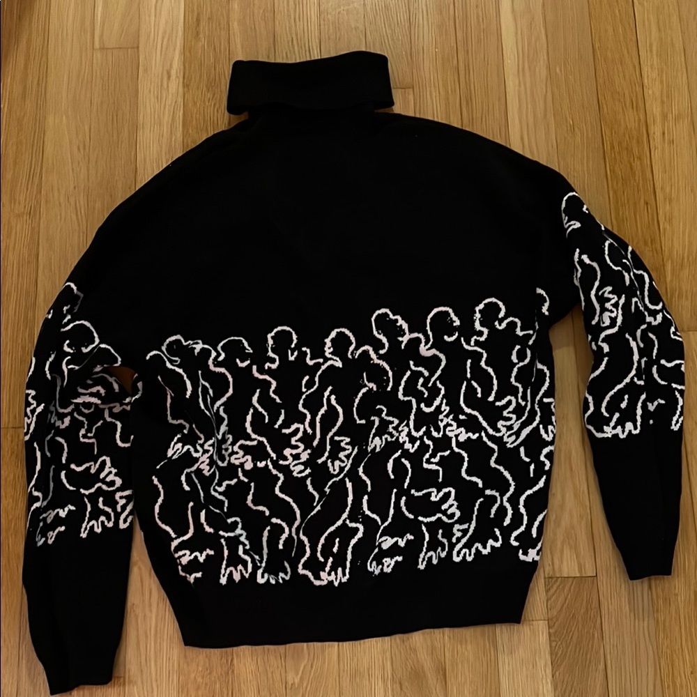 Black Graphic Men's Sweater